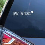 Graphiques et autocollants autocollants b�b� � bord autocollants de voiture en vinyle blanc 5, 5 x 5, ...