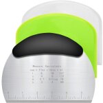 Grattoir � p�te, 3pcs corne patisserie, coupe - p�te plastique, grattoir � p�te en plastique et acier ...