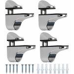 Green mobility - 4 pi�ces support de tablette en verre, r�glables alliage de zinc poli salle de bains ...