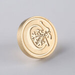 Green mobility - bougeoir, timbre de sceau de cire de lettre, t�te en laiton amovible t�te de cire de ...