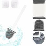 Green mobility - brosse de toilette brosse wc en silicone pour salle de bain avec support murale blanc ...