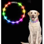 Green mobility - collier lumineux pour chien ? rechargeable par usb ? longueur ajustable 70 cm ? visibilit� ...