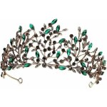 Green mobility - diad�me et couronnes vintage pour femme en forme de feuille de cristal - tiare gothique ...