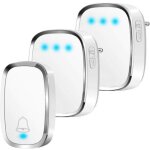 Green mobility - sonnette sans fil, carillon sans fil exterieur etanche � 300 m�tres de port�e, kit de ...