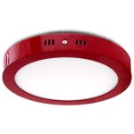 Greenice - plafonnier led circulaire rouge 18 w, 1 800 lm, 4 200 k, 40 000 h [ho - jm18wr - rw]
