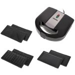 Grill multifonction 3 en 1 ms 3045 - gaufrier, croque monsieur et grill - 1000w