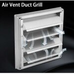 Grille d'a�ration ext�rieure carr�e en acier inoxydable aierq vent avec persiennes orientables, adapt�e ...