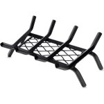 Grille de chemin�e robuste de 43, 2 cm avec retenue de braise, grille de b�ches de 1, 27 cm pour chemin�e ...