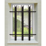 Dms ? grille de d�fense en acier pr�peint pour fen�tre ? hauteur 75 cm ? largeur 60 cm ? 3 barreaux en ...