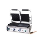Hendi - contact grill lisse double rainure 3600w 263907