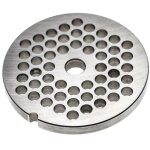 Grille taille 32 pour hachoir  viande - diamtre des trous 8mm, trou central 13, 4mm, acier inoxydable ...