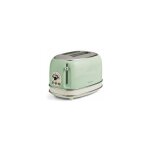 Grille - pain 2 fentes 810w acier vert vintage retro thermostat 6 positions - ariete Grille - pain 2 fentes 810w acier vert vintage retro thermostat 6 positions - ariete