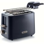 Grille - pain 2 fentes graphite avec pince - 760 w