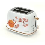 Grille pain caprizze kaito avec double fente extra large 6 niveaux de grill d�coration florale et effet ...