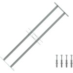 Grille r�glable de s�curit� de fen�tres et 2 barres 700 - 1050 mm vidaxl