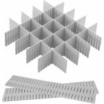 (gris)12 pi�ces grille diviseur de tiroir, organisateur de tiroir r�glables separateur de tiroir pour ...