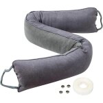 Gris boudin de porte isolant froid 93 cm, bas de porte isolant thermique, anti froid et anti bruit, coussin ...