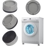 (gris) patin machine a laver, 4 pi�ces universel tapis amortisseurs lave linge socle anti - d�rapants ...