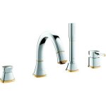 Grohe grandera mitigeur baignoire sur gorge 4 trous chrome / or