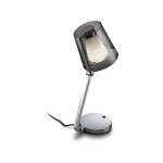 Grok - lampe de table rglable  1 lumire, chrome avec abat - jour fum, e14 - leds - c4