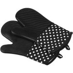 Groofoo - gants et maniques gants de cuisine rsistant gants de four  la chaleur en silicone avec doublure ...