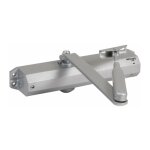 Groom - ferme - porte gr010 argent � bras compas force 3