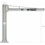 Grue pivotante manuelle colonne 1t fl�che 3m mw tools kzk100
