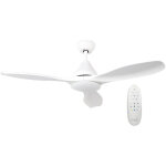 Gsc - ventilateur de plafond blanc 117cm avec bloc lampes led