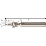 Guhring - foret �tag� � queue cylindrique trou d�bouchant 180�, filetage m6, foret h8 (d1) x fraise h6 ...