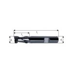 Fraise cylindrique courte, 2 dents, en carbure monobloc pour l'aluminium, ø d1 - h10 : 5, 0 mm, long. ... Fraise cylindrique courte, 2 dents, en carbure monobloc pour l'aluminium, ø d1 - h10 : 5, 0 mm, long. ...