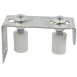 Guide portail coulissant - acier zingu� blanc - r�glable