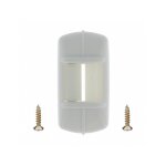 Guide sangle largeur 12 � 15mm de volet roulant avec cache pvc gris clair fixation horizontale � visser ...