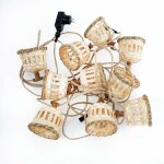 Lzete - guirlande lumineuse tanche 10 ampoules cordon jute aurora - new garden