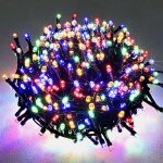 Guirlande lectrique 14 m pour sapin de nol 700 led multicolores 8 programmes guirlande lumineuse multicolore ...