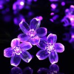 Guirlandes de fleurs solaires d'ext�rieur �tanches 7m 50led fleur sakura p�che guirlande lumineuse solaire ...