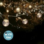Guirlande guinguette 10m transparent - guirlande electrique exterieur 10 bulbes transparents - guirlande ...