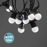 Guirlande guinguette 30m blanc ip65 - guirlande electrique exterieur 30 bulbes - guirlande guinguette ...