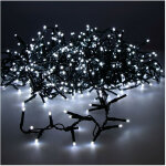 Guirlande led compacte clignotante exterieur couleur blanc froid 16m 500l cable vert