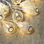 Guirlande lumineuse bulbes mtalliques argent