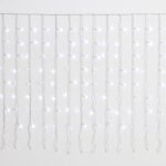 Guirlande lumineuse ettroit 200 led, 3 m, lumi�re blanche, c�ble blanc, ip65, extensible, effet flash, ...