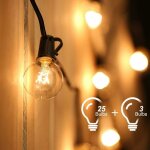 Guirlande lumineuse ext�rieur , guirlande guinguette raccordable 7. 6m 25 g40 ampoules avec 3 ampoules ...