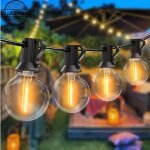 Guirlande lumineuse ext�rieure de 15 m�tres avec ampoules led g40 style guinguette, comprenant 25 ampoules ...