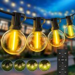 Guirlande lumineuse ext�rieure 15m - guirlandes guinguette exterieur avec t�l�command�, 3 modes, minuteur, ...