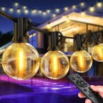 Guirlande lumineuse ext�rieure 15m avec t�l�commande ? lampes �tanches pour jardin, terrasse, balcon, ...