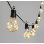 Guirlande lumineuse guinguette 10 ampoules fil de lumire micro led tanche lotti