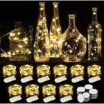 Guirlande lumineuse led - 10 pack 2m 20leds fil de cuivre, guirlande lumineuses piles pour vase long ...