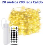 Guirlande lumineuse rechargeable usb 20m 200leds chaude avec t�l�commande batterie 1800ma guirlandes ...