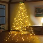 Guirlande lumineuse sapin no�l, 2m 16 branche 400 led guirlande lumineuse arbre noel avec 8 modes et ...