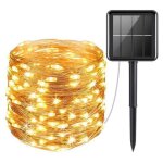 Guirlande lumineuse solaire, 10 m, 100 led, 8 modes, protection ip65, adapt�e aux sapins de no�l, jardins, ...