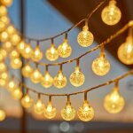 Guirlande lumineuse solaire � boules, �tanche, 80 led, 14, 4 m, 70 lumi�res, 8 modes, �clairage int�rieur ...